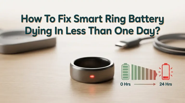 How To Fix Smart Ring Battery Dying In Less Than One Day?