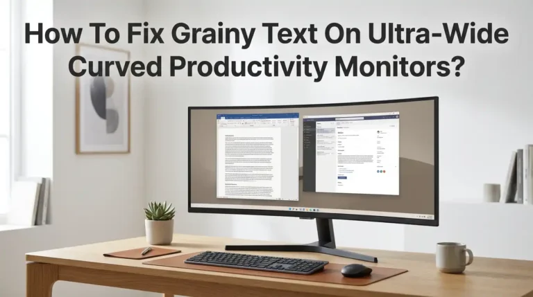 How To Fix Grainy Text On Ultra-Wide Curved Productivity Monitors?