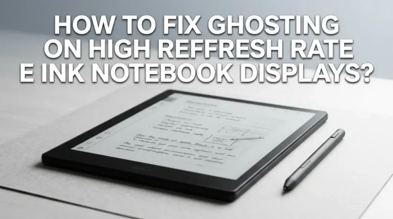 How To Fix Ghosting On High Refresh Rate E Ink Notebook Displays?