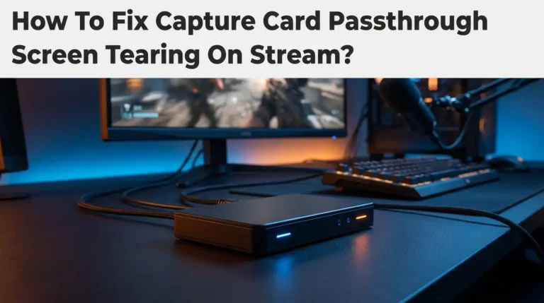 How To Fix Capture Card Passthrough Screen Tearing On Stream?