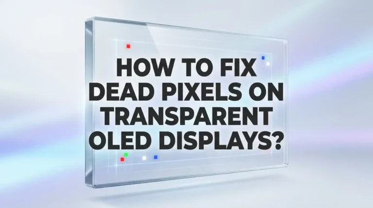 How To Fix Dead Pixels On Transparent OLED Displays?