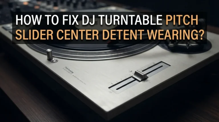 How To Fix DJ Turntable Pitch Slider Center Detent Wearing?