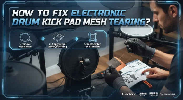 How To Fix Electronic Drum Kick Pad Mesh Tearing?