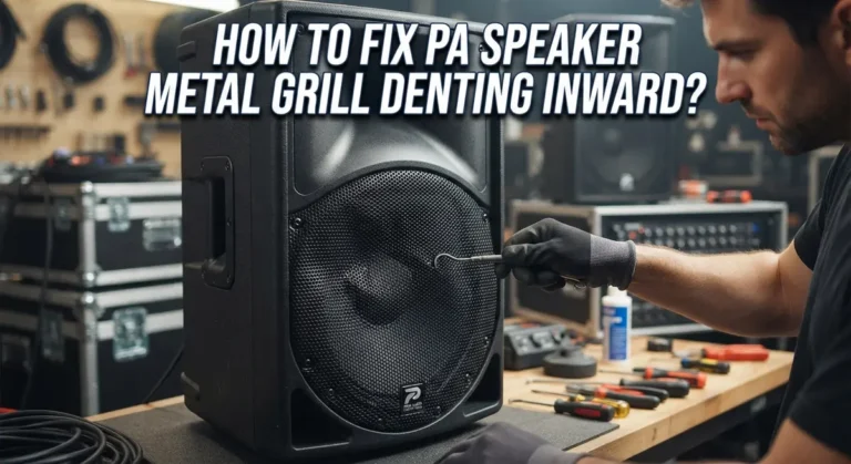 How To Fix PA Speaker Metal Grill Denting Inward?