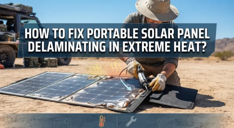 How To Fix Portable Solar Panel Delaminating In Extreme Heat?
